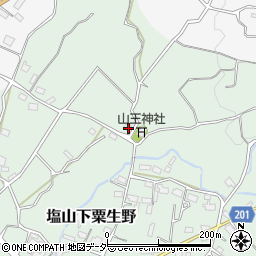 山梨県甲州市塩山下粟生野436周辺の地図