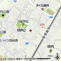 千葉県船橋市印内周辺の地図