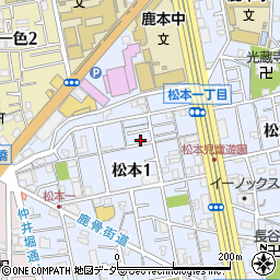 東京都江戸川区松本1丁目29-11周辺の地図