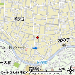 東京都中野区若宮2丁目14-9周辺の地図