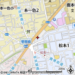 東京都江戸川区松本1丁目34-5周辺の地図