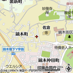 千葉県佐倉市鏑木町198-39周辺の地図