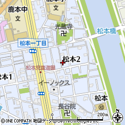 東京都江戸川区松本2丁目27-13周辺の地図