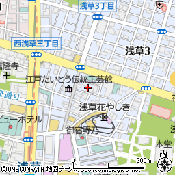 東京都台東区浅草2丁目25周辺の地図