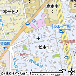 東京都江戸川区松本1丁目28周辺の地図