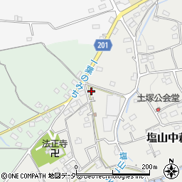 山梨県甲州市塩山中萩原2857周辺の地図