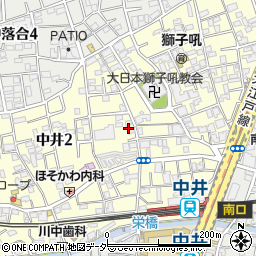 東京都新宿区中井2丁目周辺の地図