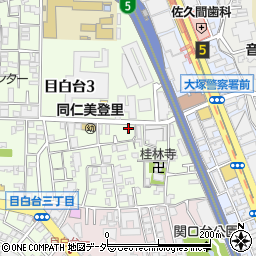 東京都文京区目白台3丁目6-11周辺の地図