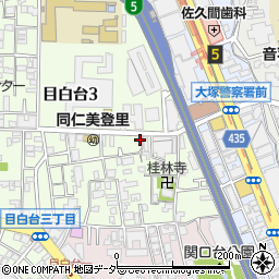 東京都文京区目白台3丁目6-12周辺の地図