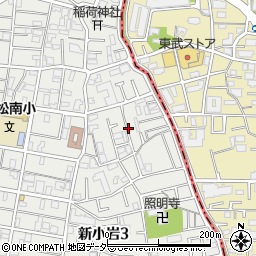東京都葛飾区新小岩3丁目14周辺の地図
