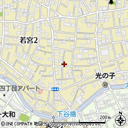 東京都中野区若宮2丁目12-3周辺の地図