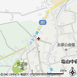 山梨県甲州市塩山中萩原2855周辺の地図