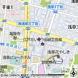 東京都台東区浅草2丁目21周辺の地図