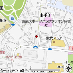 船橋山手ガーデニア周辺の地図