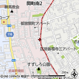 東京都練馬区関町南2丁目13-25周辺の地図