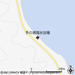 手の浦海水浴場周辺の地図