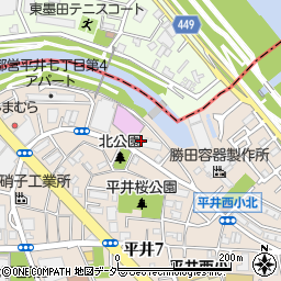 東京都江戸川区平井7丁目7周辺の地図