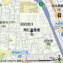 東京都文京区目白台3丁目28-6周辺の地図