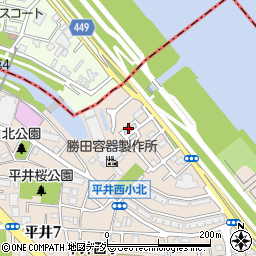 平井7丁目34梁邸[akippa]駐車場周辺の地図