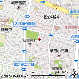 東京都台東区松が谷3丁目22-3周辺の地図