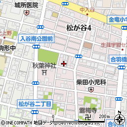 東京都台東区松が谷3丁目22-10周辺の地図