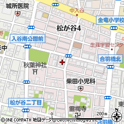 東京都台東区松が谷3丁目21周辺の地図