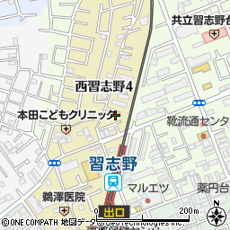 千葉県船橋市西習志野4丁目18周辺の地図