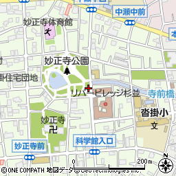 妙正寺公衆トイレ周辺の地図