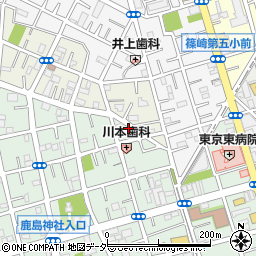 東京都江戸川区鹿骨4丁目33周辺の地図