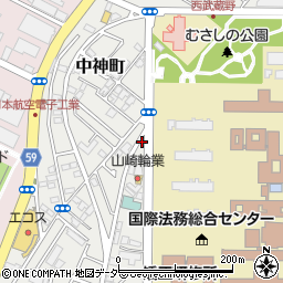 東京都昭島市中神町1356-3周辺の地図