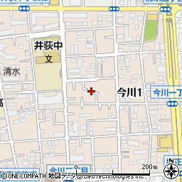 東京都杉並区今川1丁目14周辺の地図
