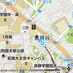 東京都文京区周辺の地図