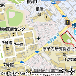 東京都文京区弥生2丁目17周辺の地図