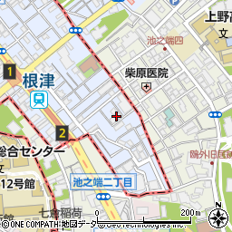 東京都文京区根津2丁目7-13周辺の地図