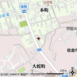 千葉県佐倉市本町107周辺の地図