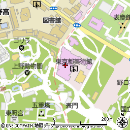 東京都美術館周辺の地図