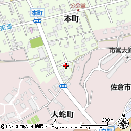 千葉県佐倉市本町107-3周辺の地図