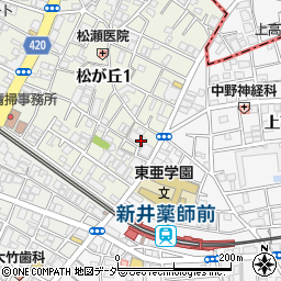 東京都中野区松が丘1丁目14周辺の地図