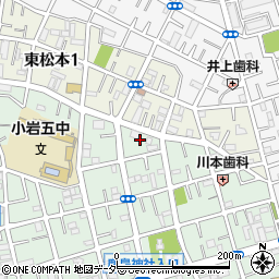東京都江戸川区鹿骨4丁目12周辺の地図