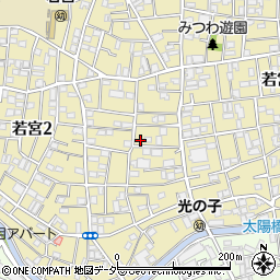 東京都中野区若宮2丁目6-5周辺の地図