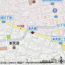 永久橋周辺の地図