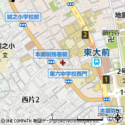 文京区　向丘育成室周辺の地図