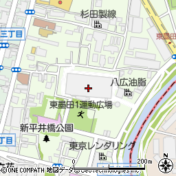 墨田区役所　墨田清掃工場周辺の地図