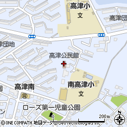 高津公民館周辺の地図