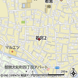 東京都中野区若宮2丁目36-4周辺の地図