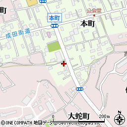 千葉県佐倉市本町103周辺の地図