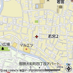 東京都中野区若宮2丁目46-1周辺の地図