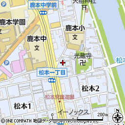 東京都江戸川区松本2丁目33-8周辺の地図