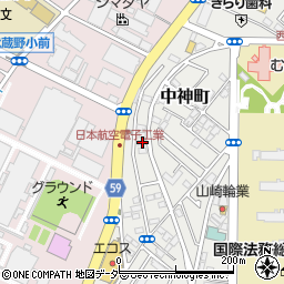 東京都昭島市中神町1400周辺の地図