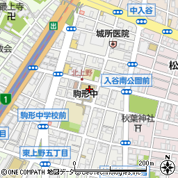 東京都台東区北上野2丁目周辺の地図